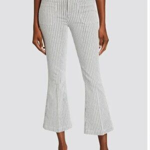FRAME Le Bardot Striped Crop Flare Pants Size 28